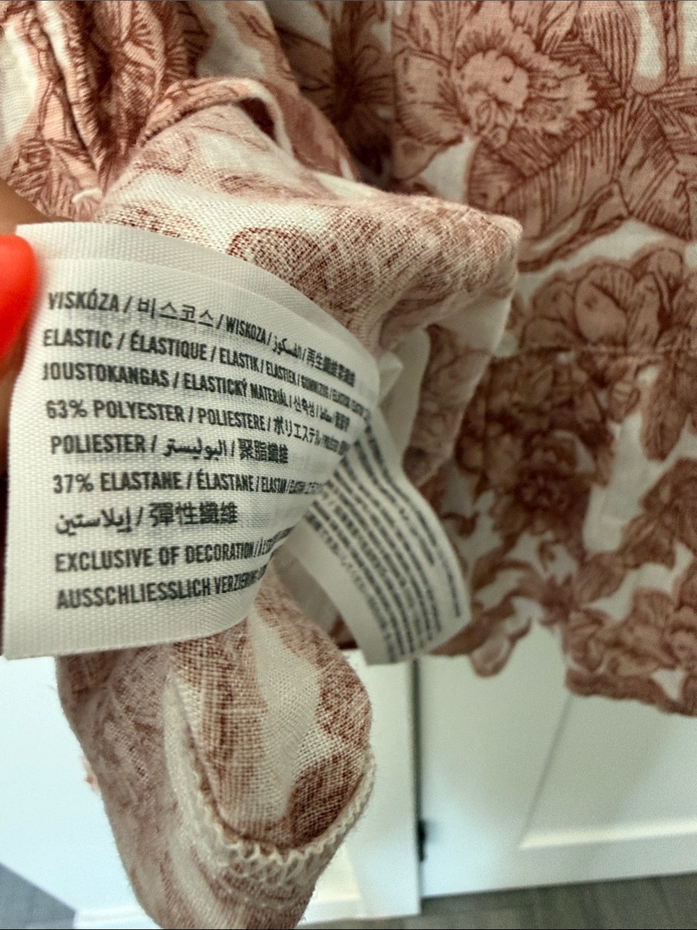 Abercrombie & Fitch babydoll Floral mini dress Pink and Cream Color size Small - Picture 10 of 11